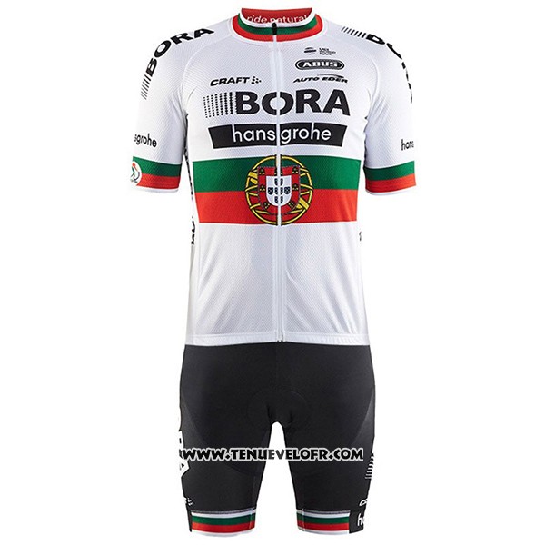 2017 Maillot Ciclismo Bora Champion Portogallo Manches Courtes et Cuissard